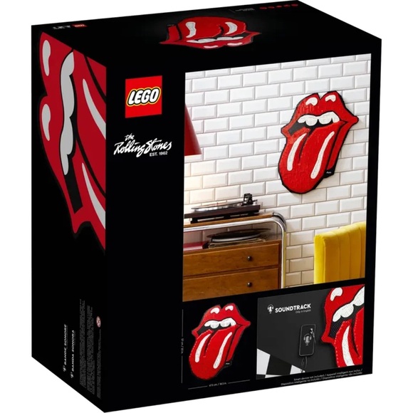 Lego 31206 The Rolling Stones Logo Tongue Lips Wall Decor Retired New Sealed - Picture 2 of 3